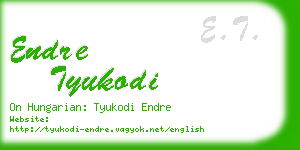 endre tyukodi business card